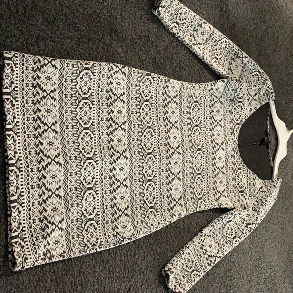 Dress white and black